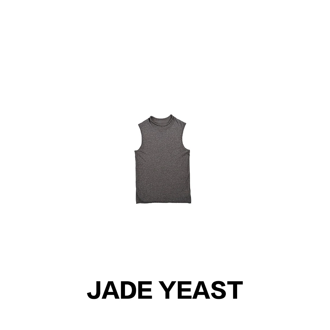 JADE YEAST|老钱【莱赛尔/亚麻】细织卷边圆领背心-22537