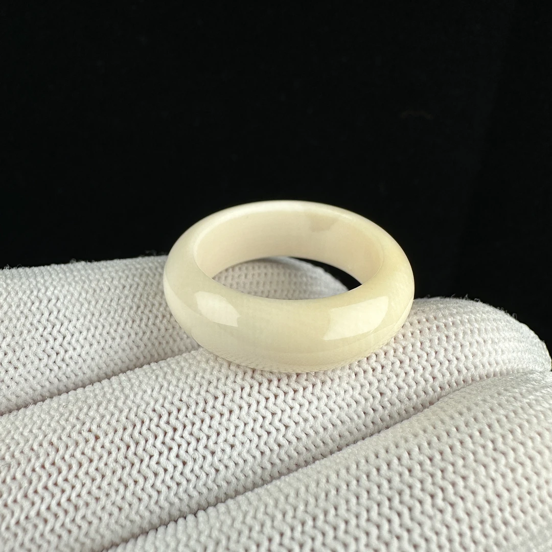 X6918天然猛犸牙跑环 戒圈20*8mm支持鉴定 假一罚四