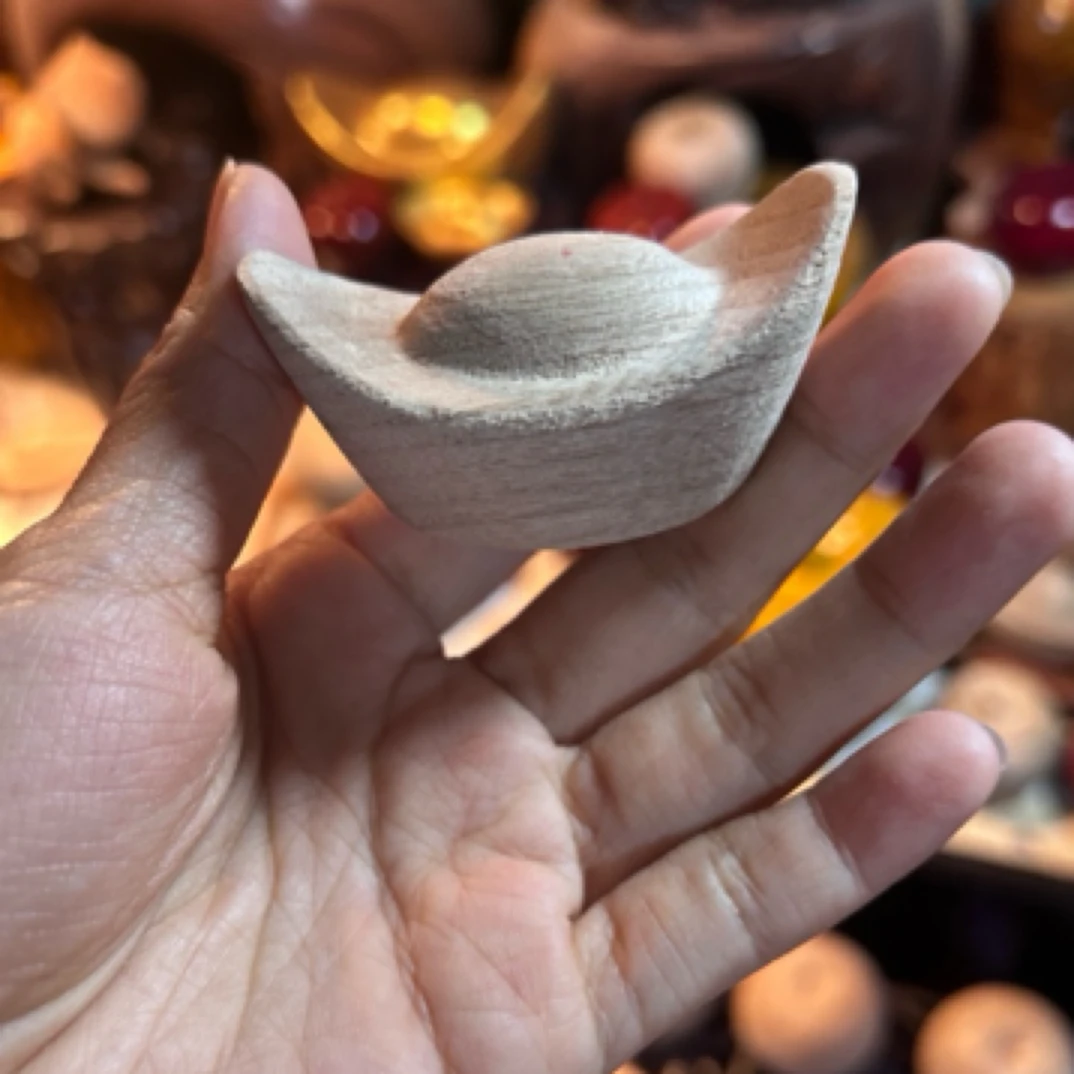 小元宝白胚实木桌面摆件五公分左右2个