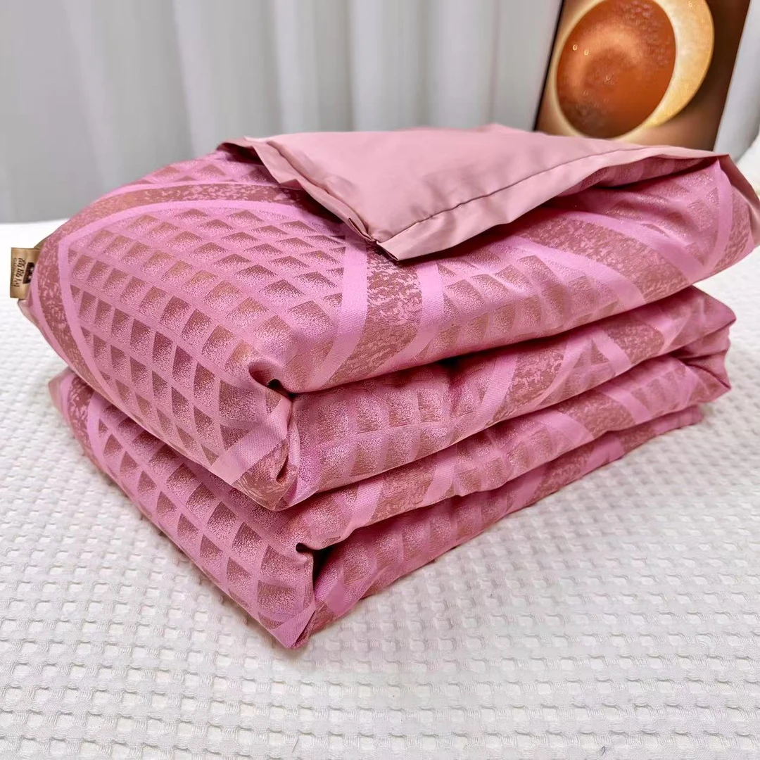 【1.5*2米】克里斯汀-粉色棉麻四季被（2.6斤左右）