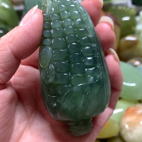 蛇纹石玉未镶嵌手把件