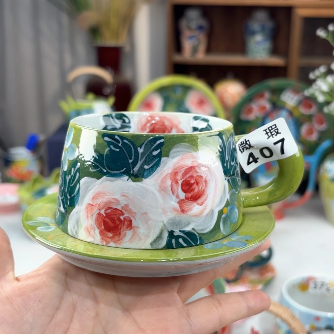 景德镇手绘高温釉下彩陶瓷茶具