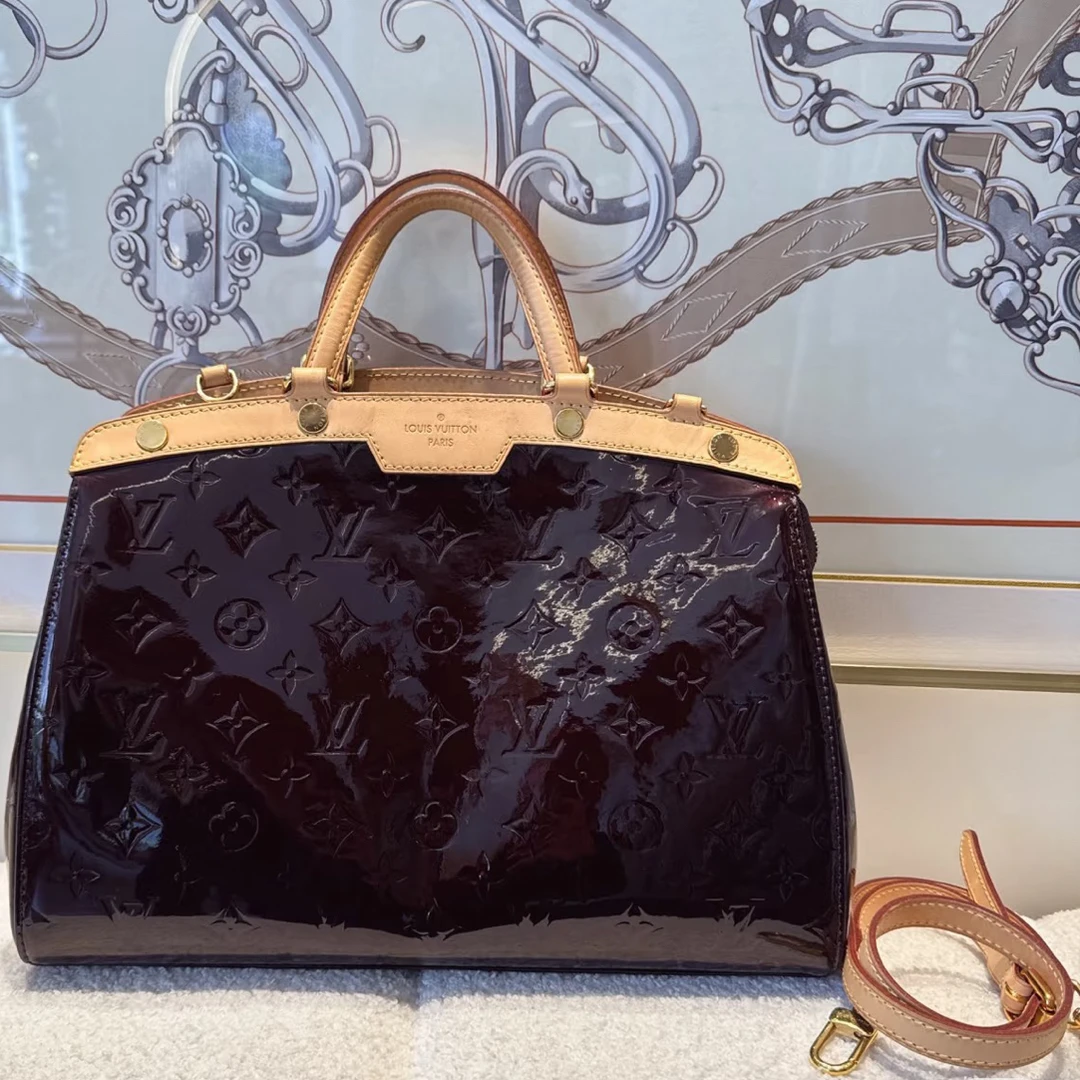 95新 LouisVuitton/路易威登 LV漆皮车厘子色医生包25110055-03
