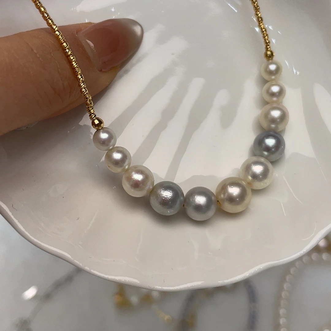 海水珍珠颈饰银S925镶嵌