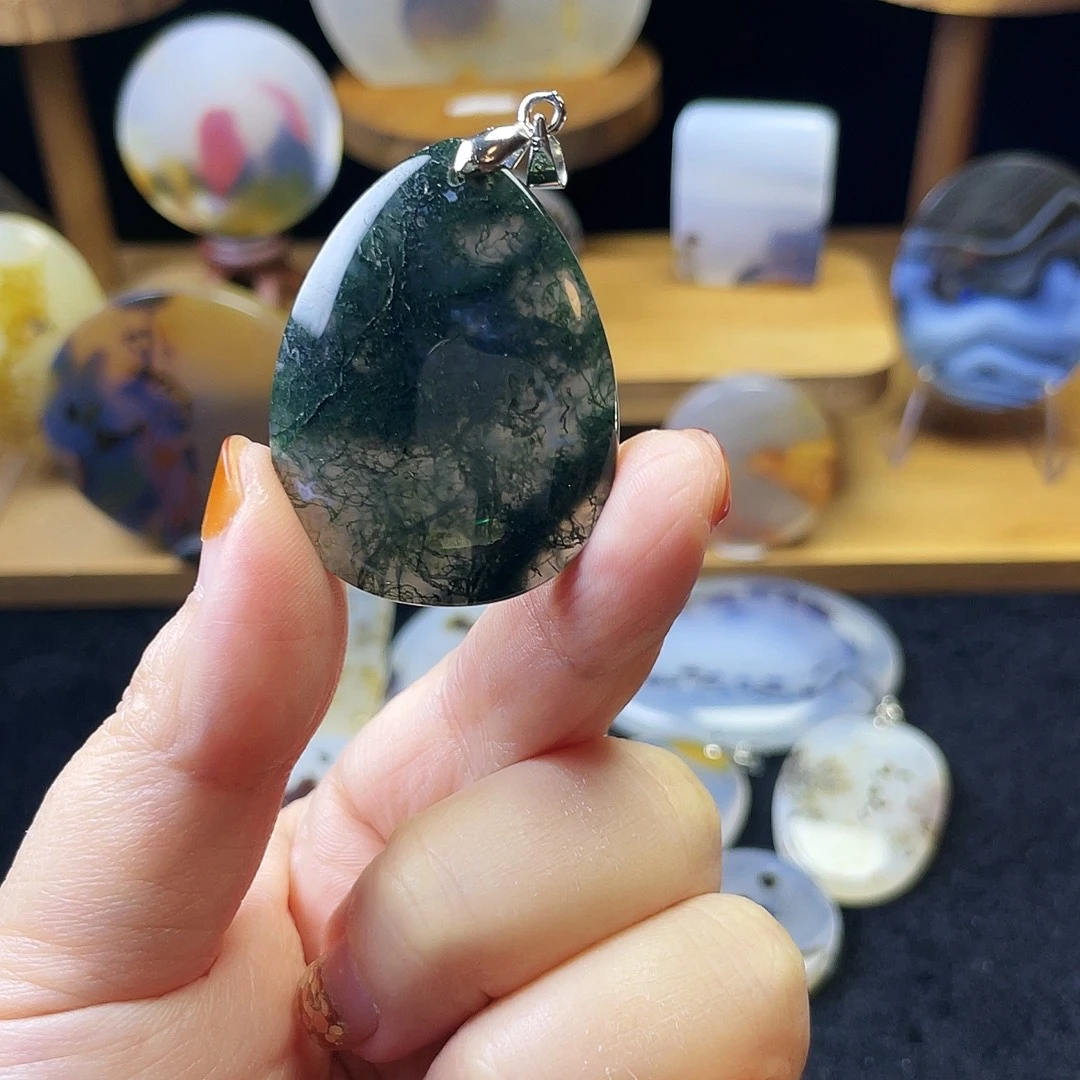 玛瑙/玉髓未镶嵌吊坠