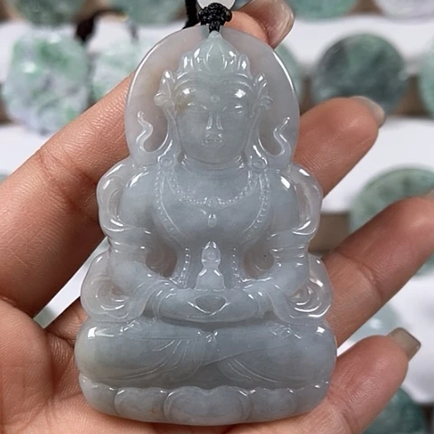 翡翠颈饰未镶嵌观音福利