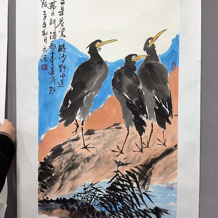 国画亲笔手绘放心去藏