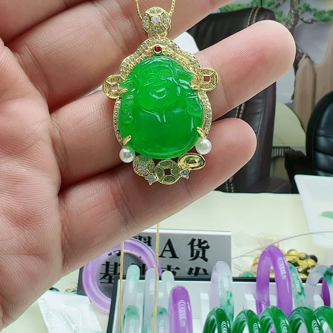 翡翠吊坠(赠链)银S925镶嵌