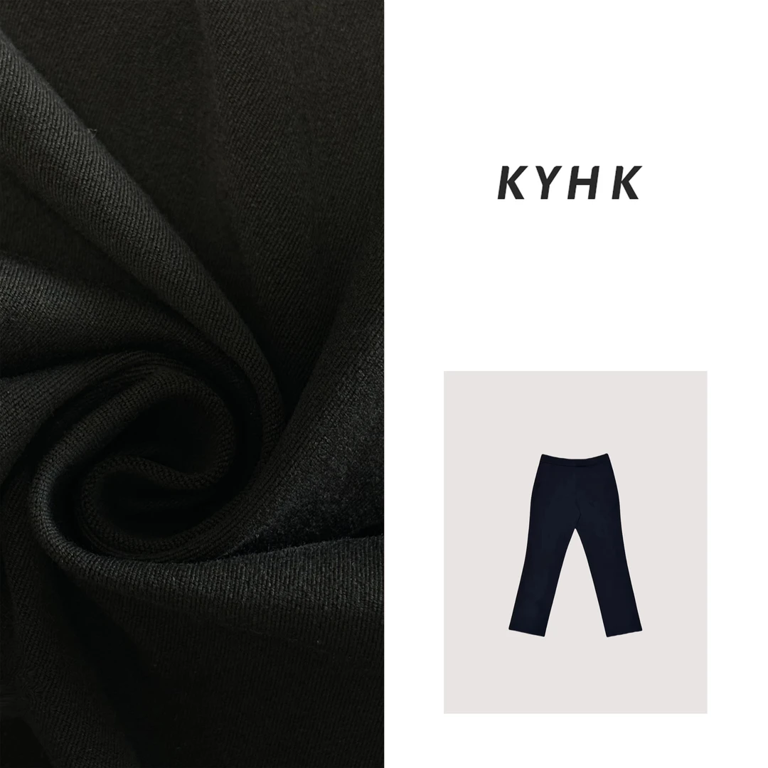 KYHK通勤四面弹吊腿小黑裤240635