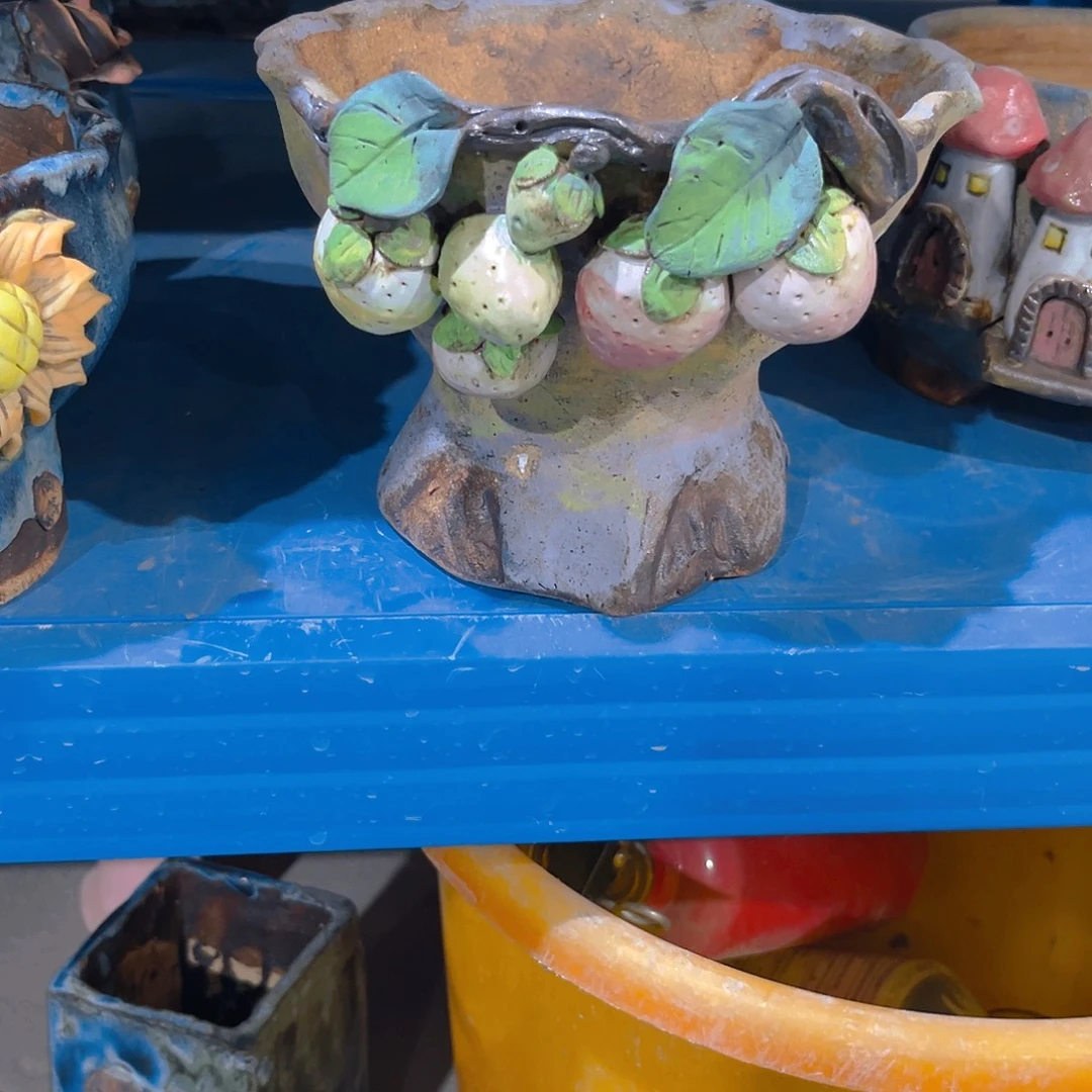 微瑕5 号手工花盆陶然花器