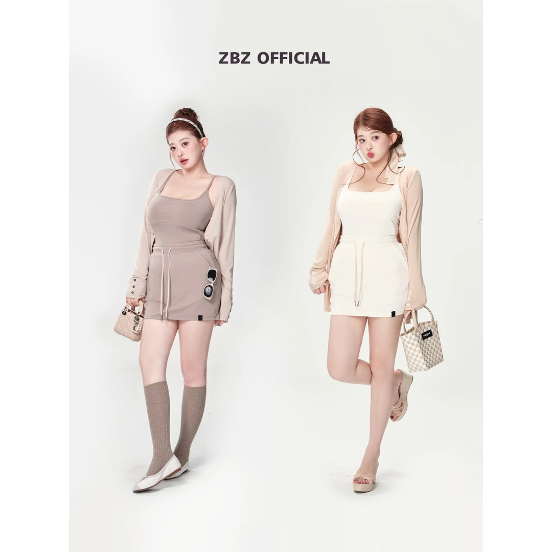 纳米面膜三部曲｜超柔水光瑜伽肤感外套背心半身裙女ZDAJ0022