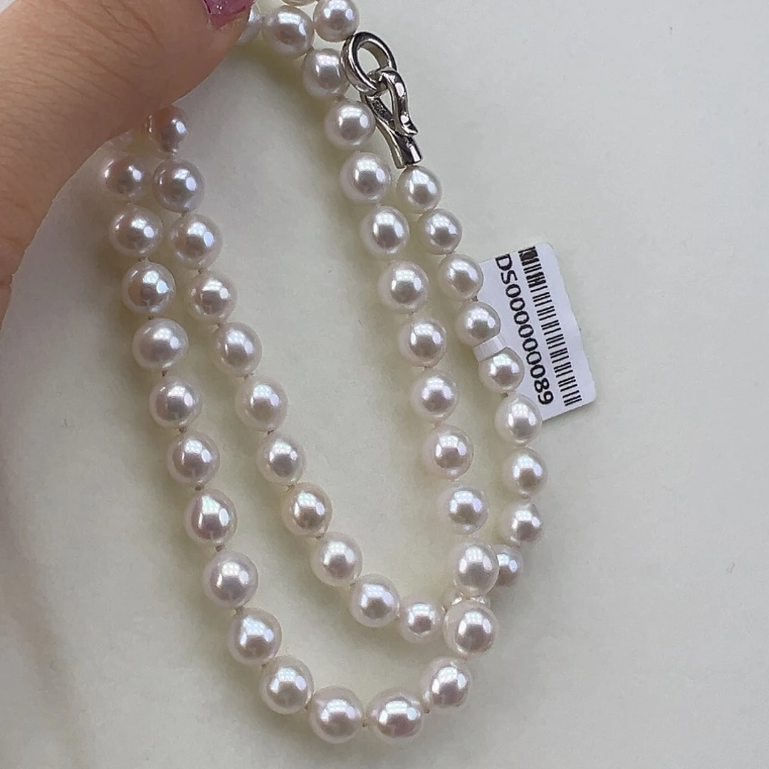淡水珍珠颈饰银S925镶嵌➕6.7极光高品