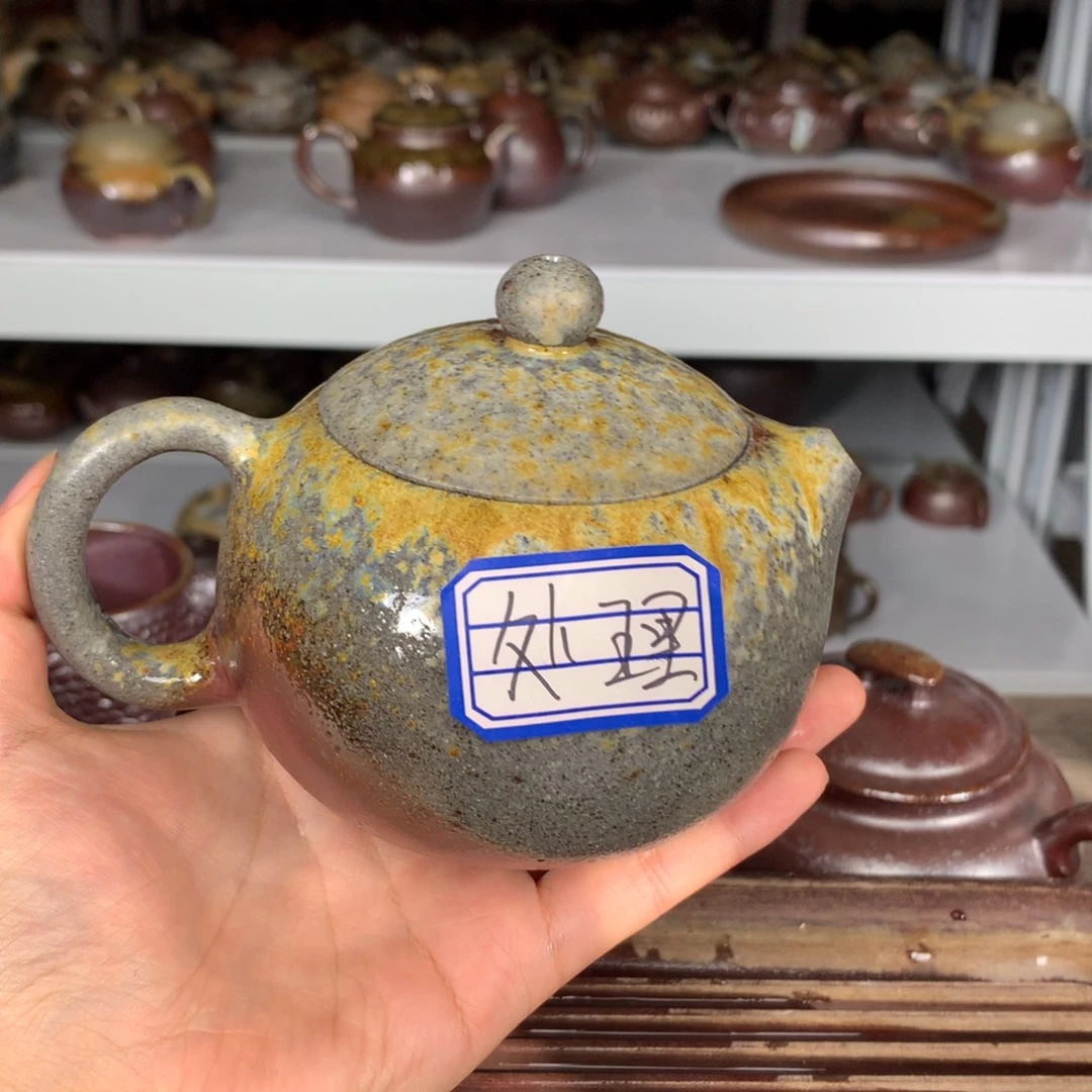 茶壶紫砂纯自然柴烧