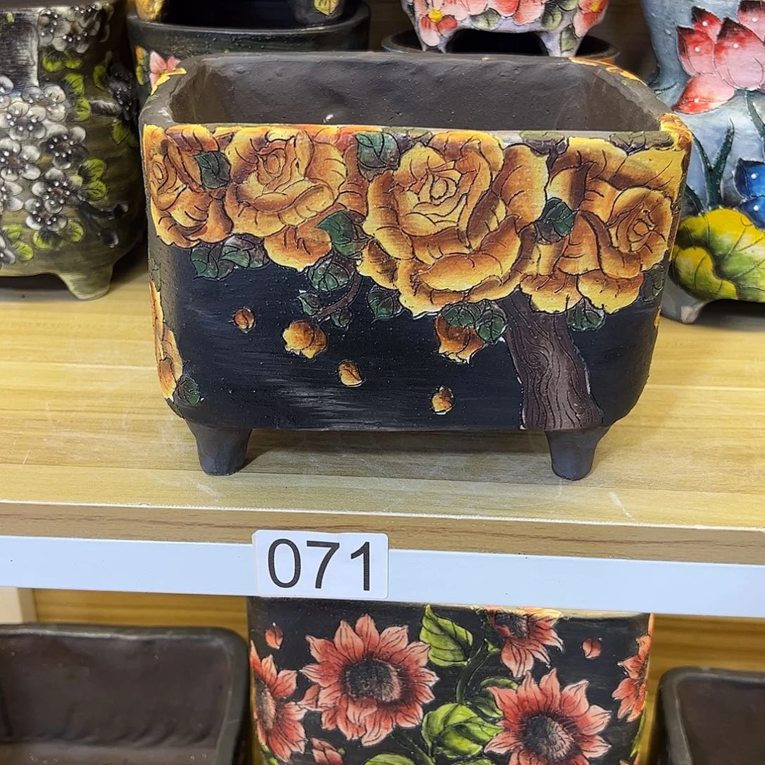 景德镇炫彩手绘口17*13高13