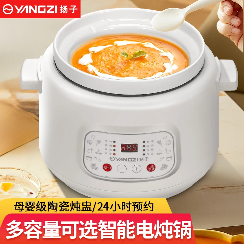 扬子家用煮粥煲汤电炖锅多功能电炖盅智能全自动辅食锅陶瓷养生锅