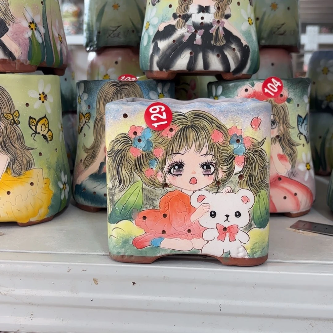 景德镇手绘花盆陶瓷10/11