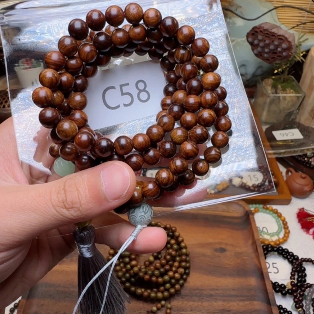 大果紫檀（缅甸花梨）手串未镶嵌用****9c58......