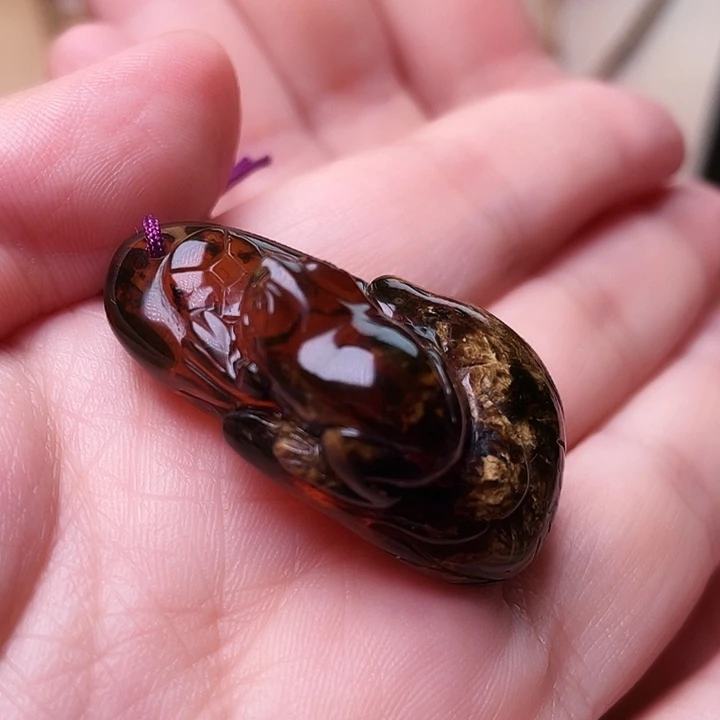 琥珀未镶嵌裸石抚顺琥珀-168