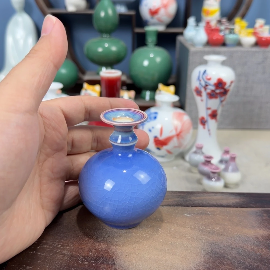 陶瓷手工小花器摆件