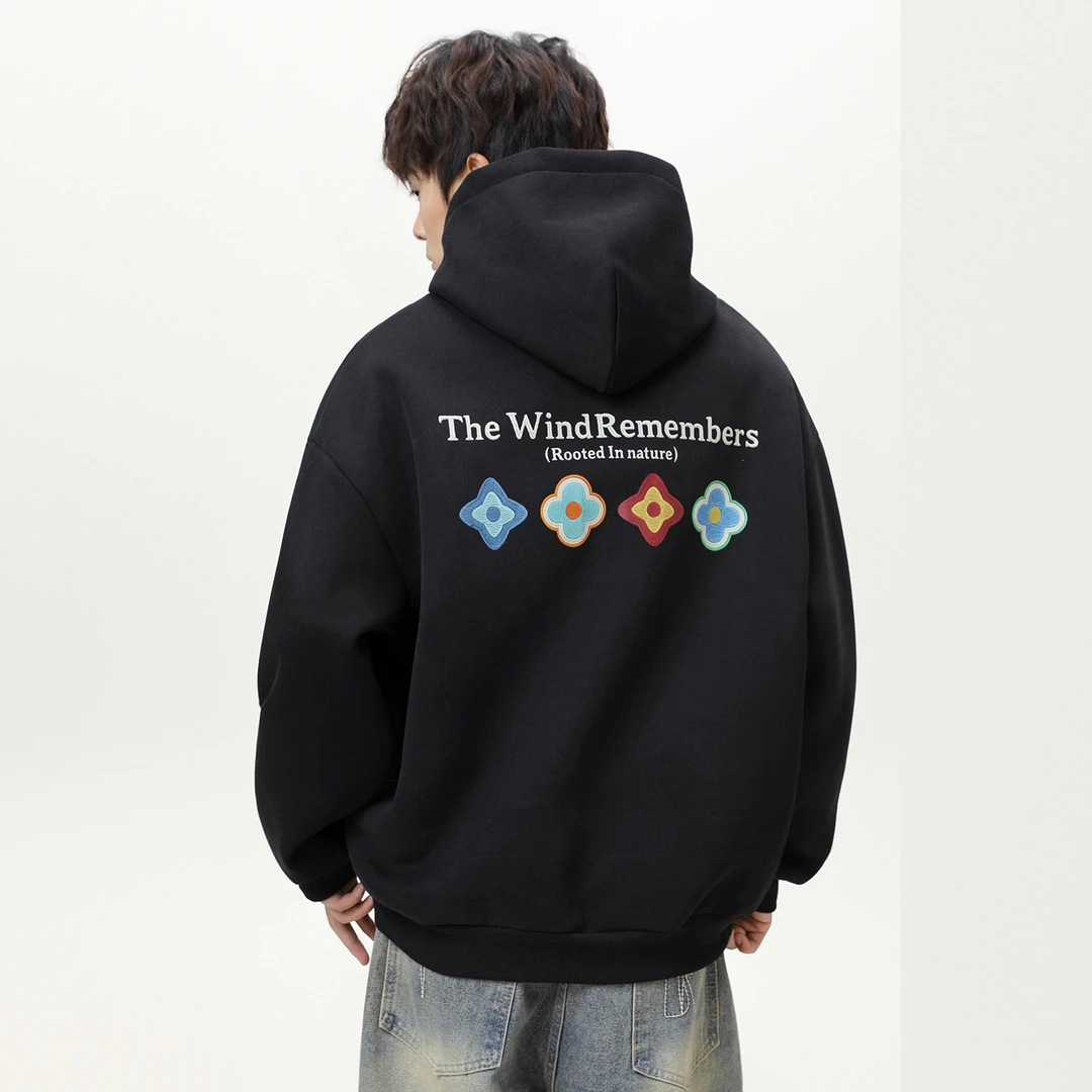 美式印花长袖卫衣男秋季小清新重磅质感宽松情侣款青少年春秋卫衣