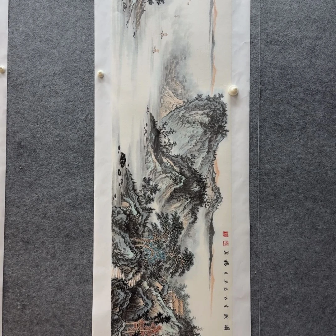 国画杨勇四尺对开作品