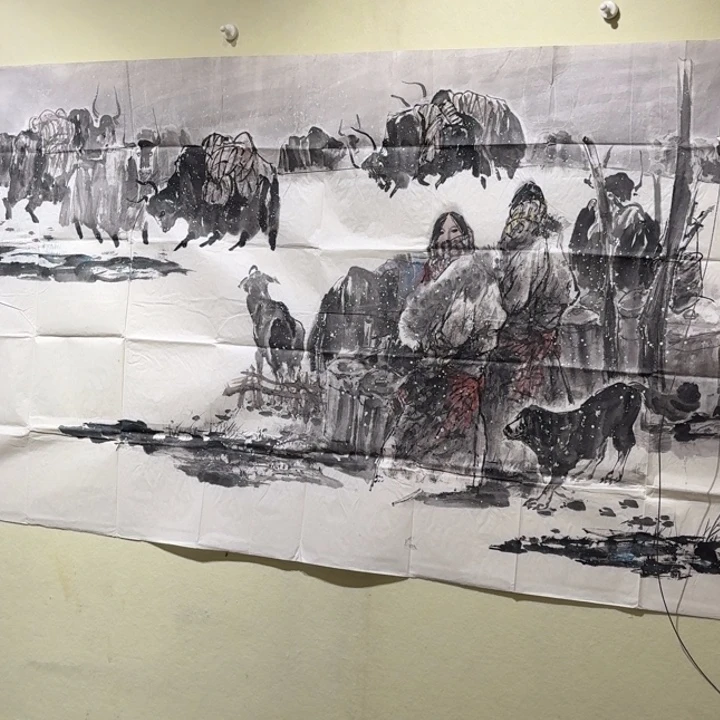 书法61李秀峰牧场春秋96x180cm
