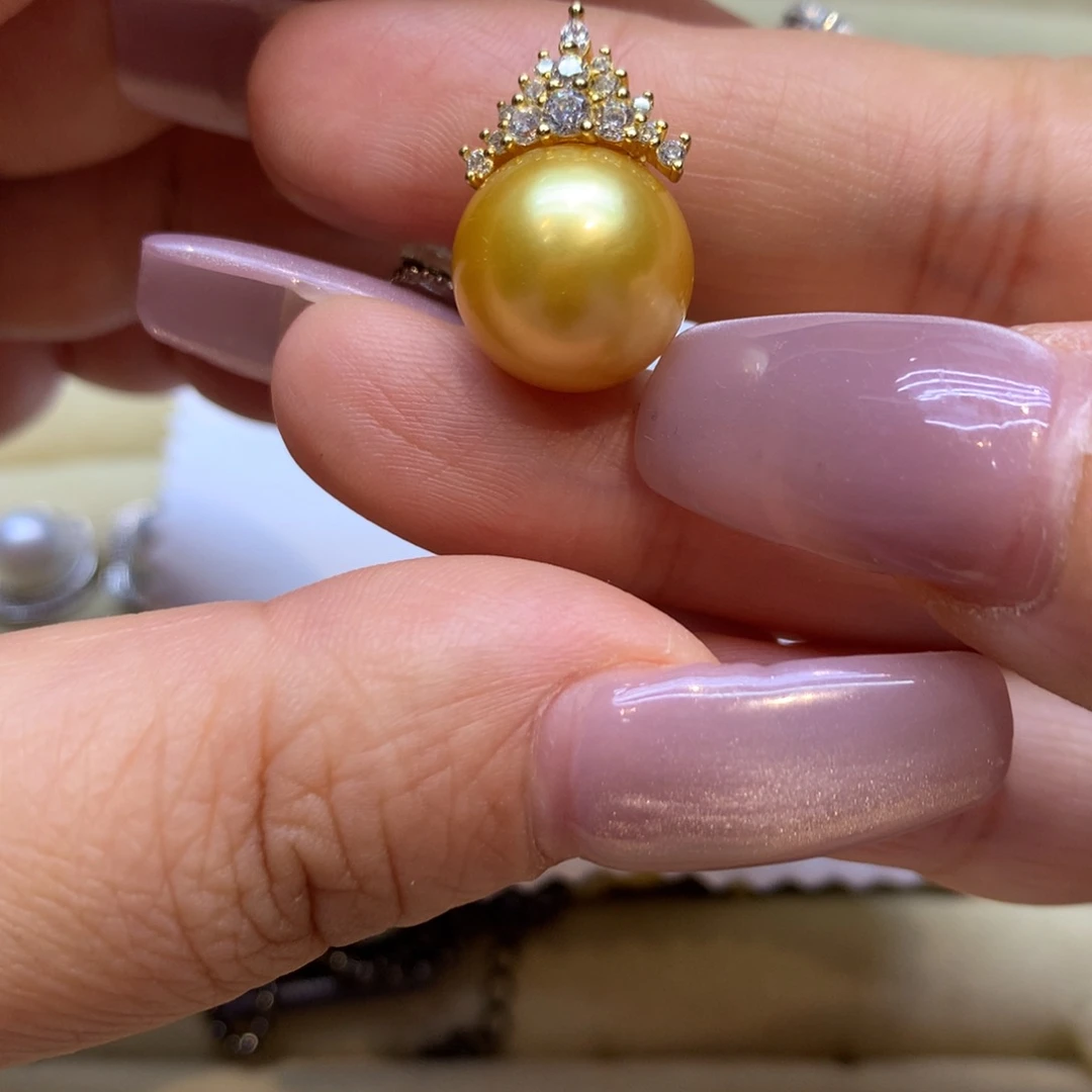 颈饰银S925镶嵌海水珍珠