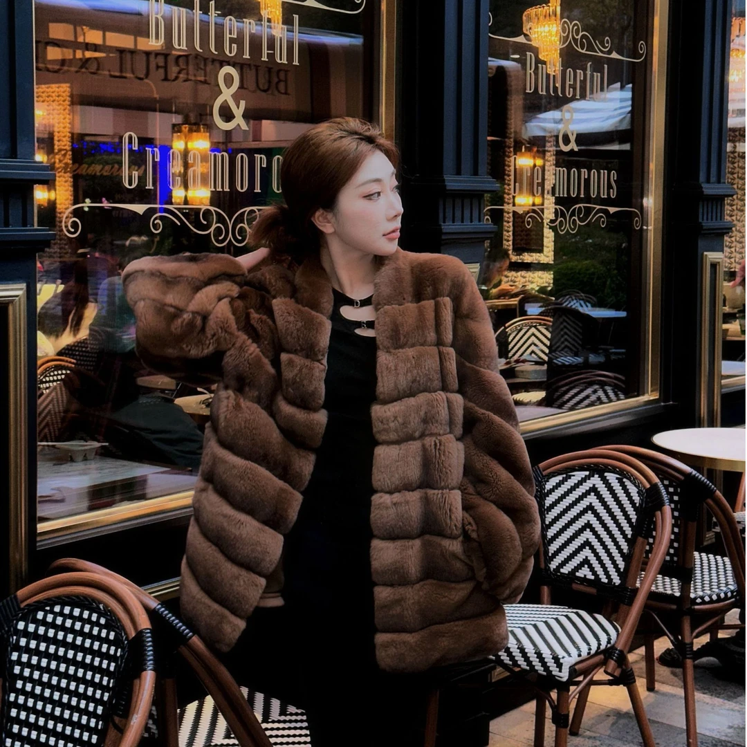 【玫瑰专属】秋冬新款青紫蓝兔龙猫皮草外套大袖#BHNXSY-5