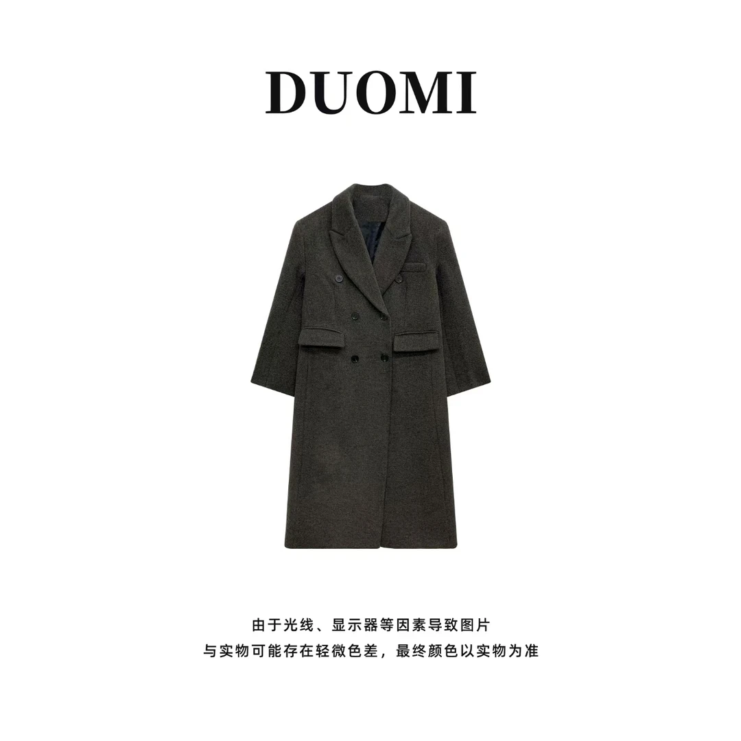 【DUOMI】新款女装百搭时尚小众风格设计感大衣外套85266