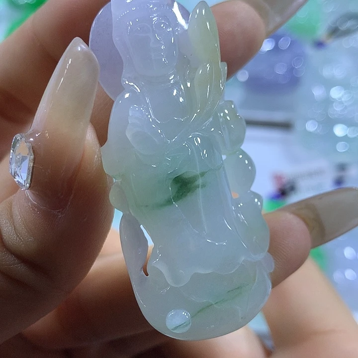 翡翠未镶嵌颈饰天然翡翠A货吊坠