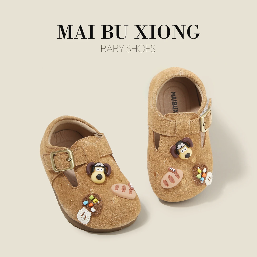 麦布熊小童勃肯鞋婴儿童女宝宝学步鞋1一2岁男童单鞋女童鞋卡通款