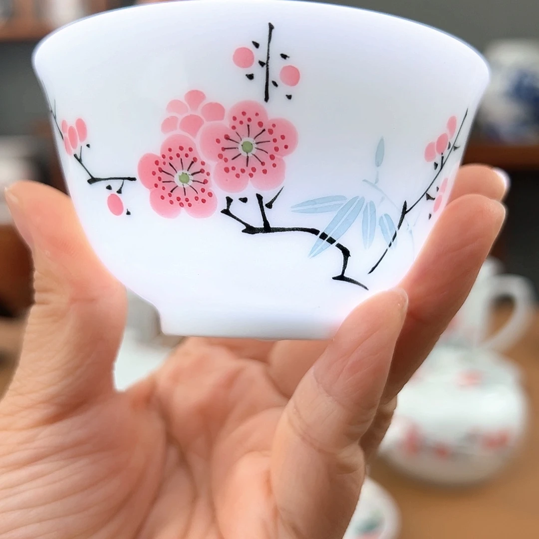 玉泥翠竹红梅主人杯