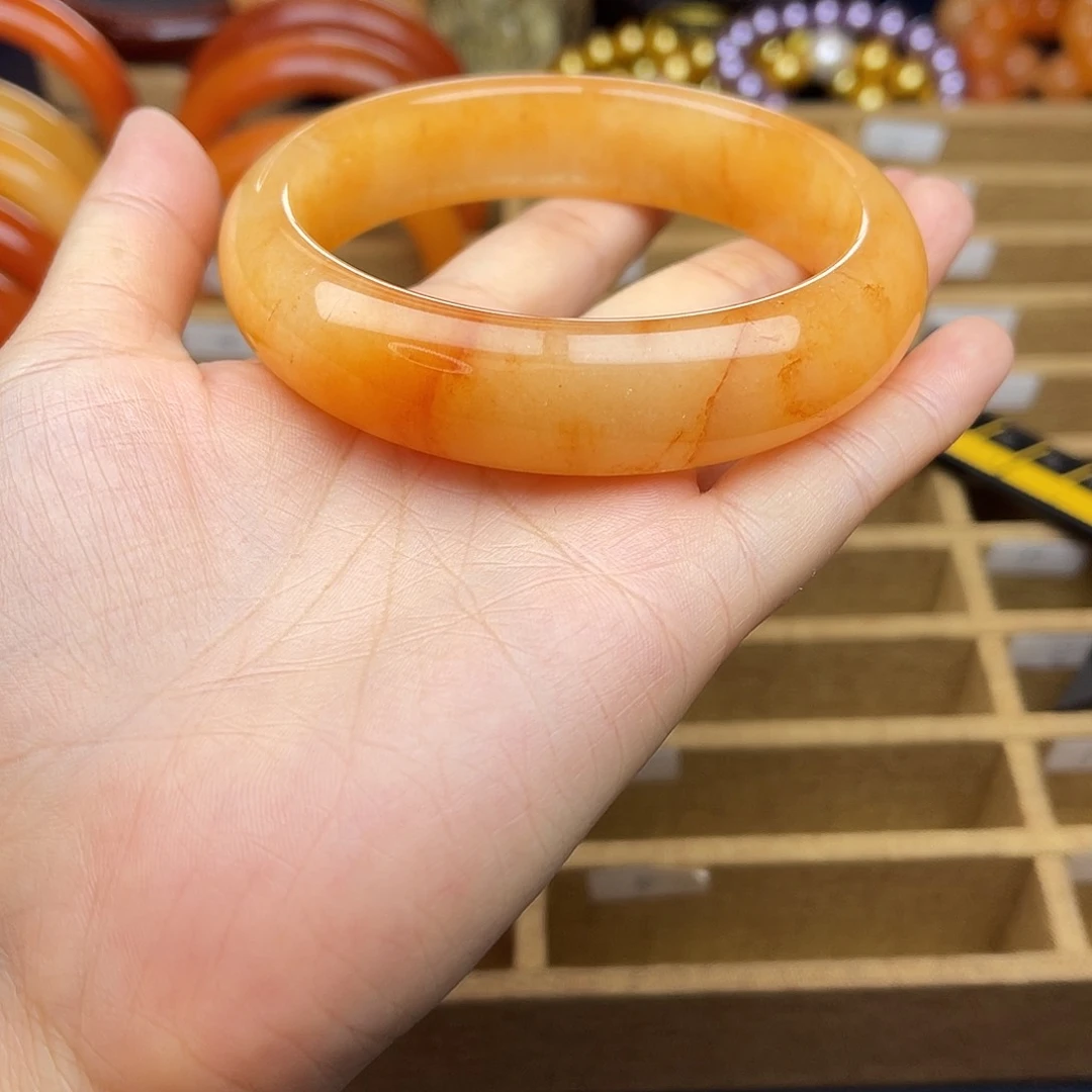 合金石英质玉（黄龙玉）手镯茄山老油料福利14号