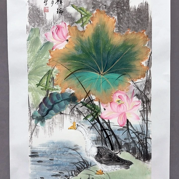 国画亲笔手绘放心去藏