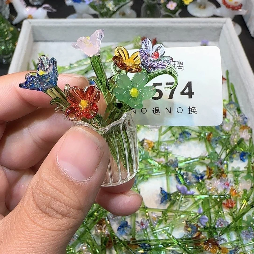 琉璃手工艺品574插花