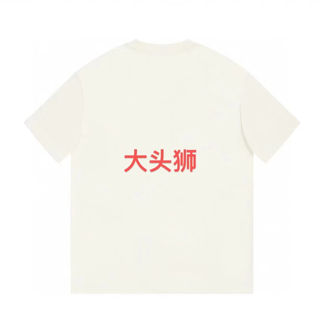 ML·沈闹闹 大头狮 休闲大版宽松短袖-T-D3037