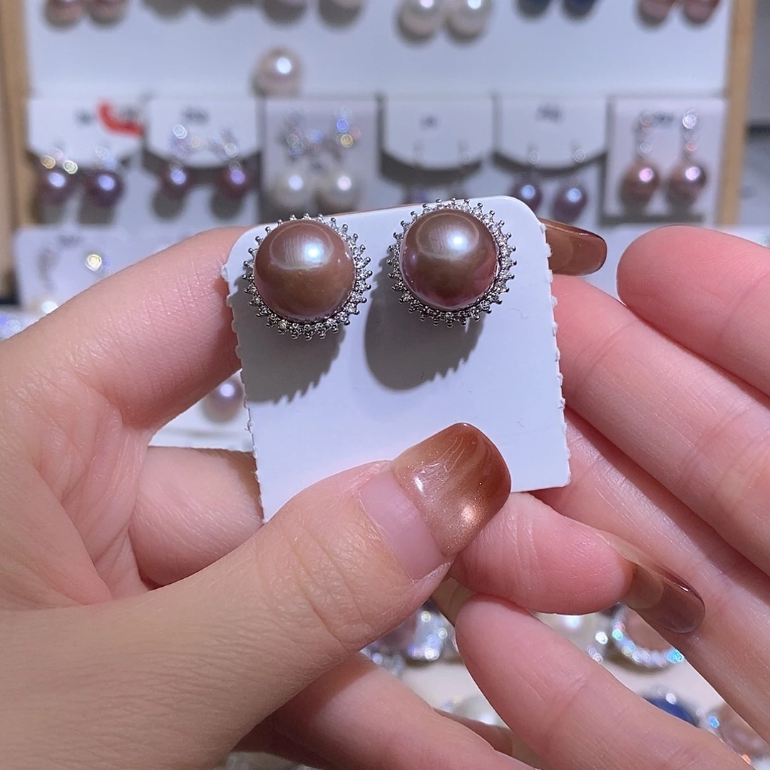 淡水珍珠耳饰未镶嵌w11.5有瑕疵