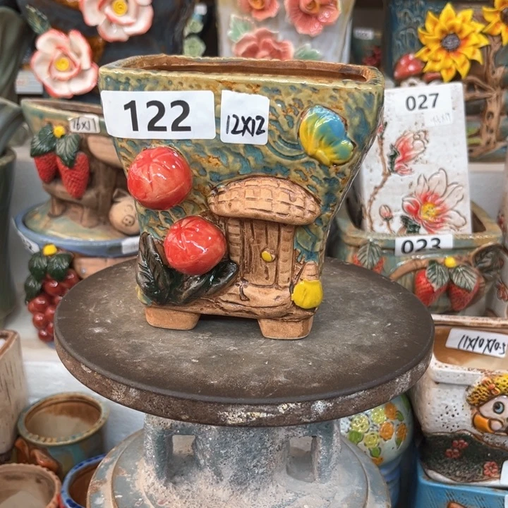 紫砂花盆粗陶材质多肉花盆