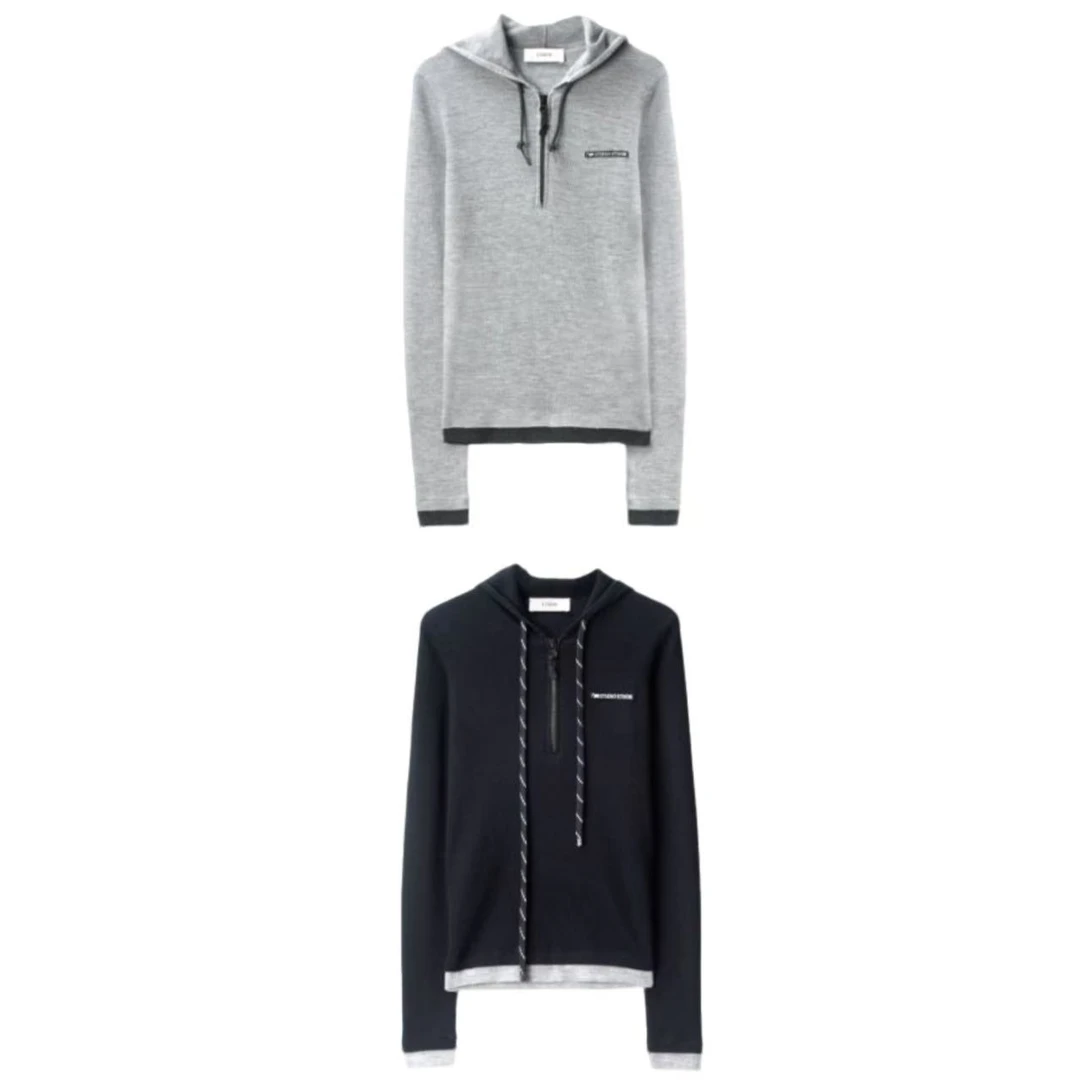 【ETHOR】25秋冬ERFW25-247KN/248KN设计师连帽拉链针织上衣