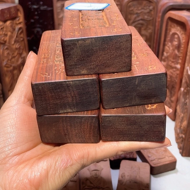 非洲紫檀（红花梨）丹**莲小号双面6个