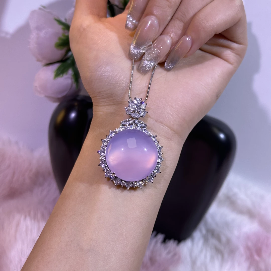 高冰玉髓爆闪重工款大鸽子蛋103