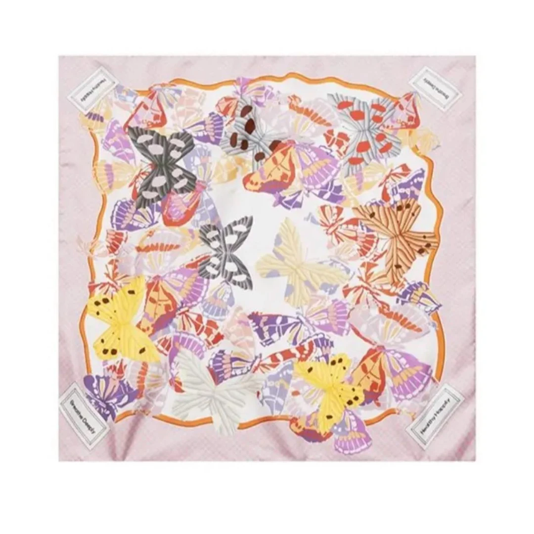 哥弟夏季新款气质轻奢时尚桑蚕丝小方巾女士礼物印花丝巾180016