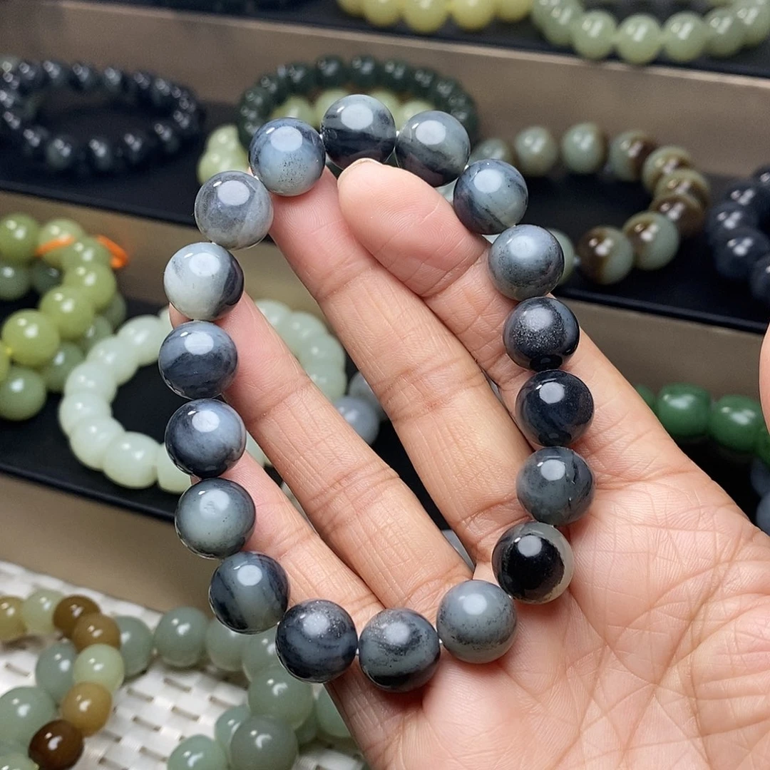 和田玉未镶嵌手链卡12