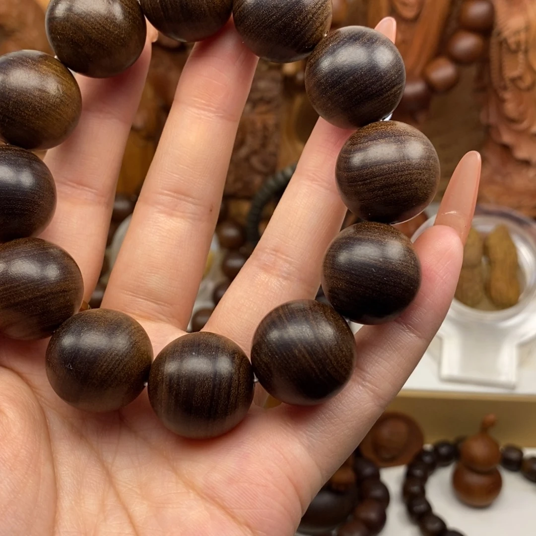 手串/手链檀香木迈索尔老山檀2.0黑肉沉水横纹奶香