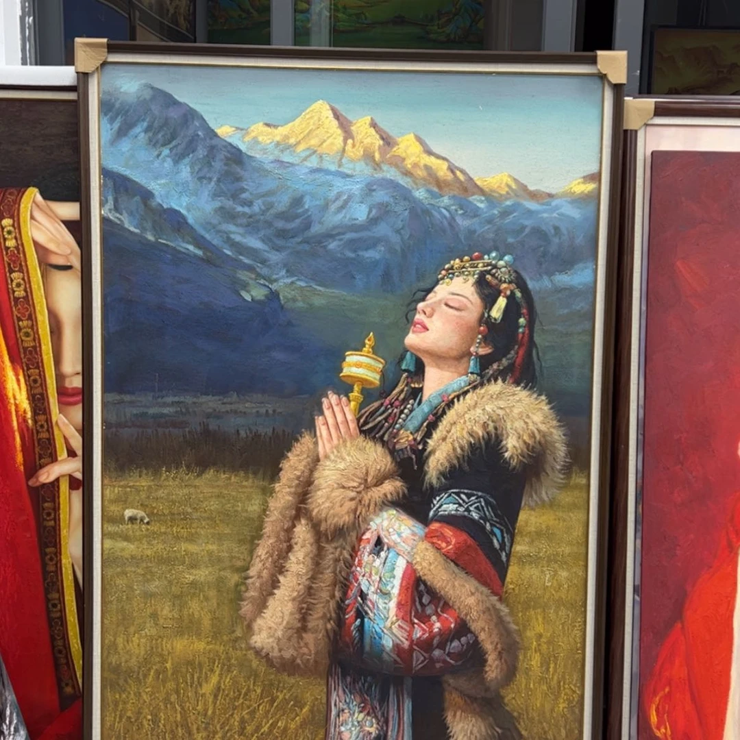 【闪购商品】书法布****油画作品展的设计风格的