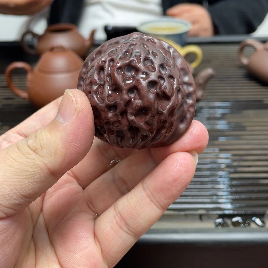 茶壶紫砂核桃 石红