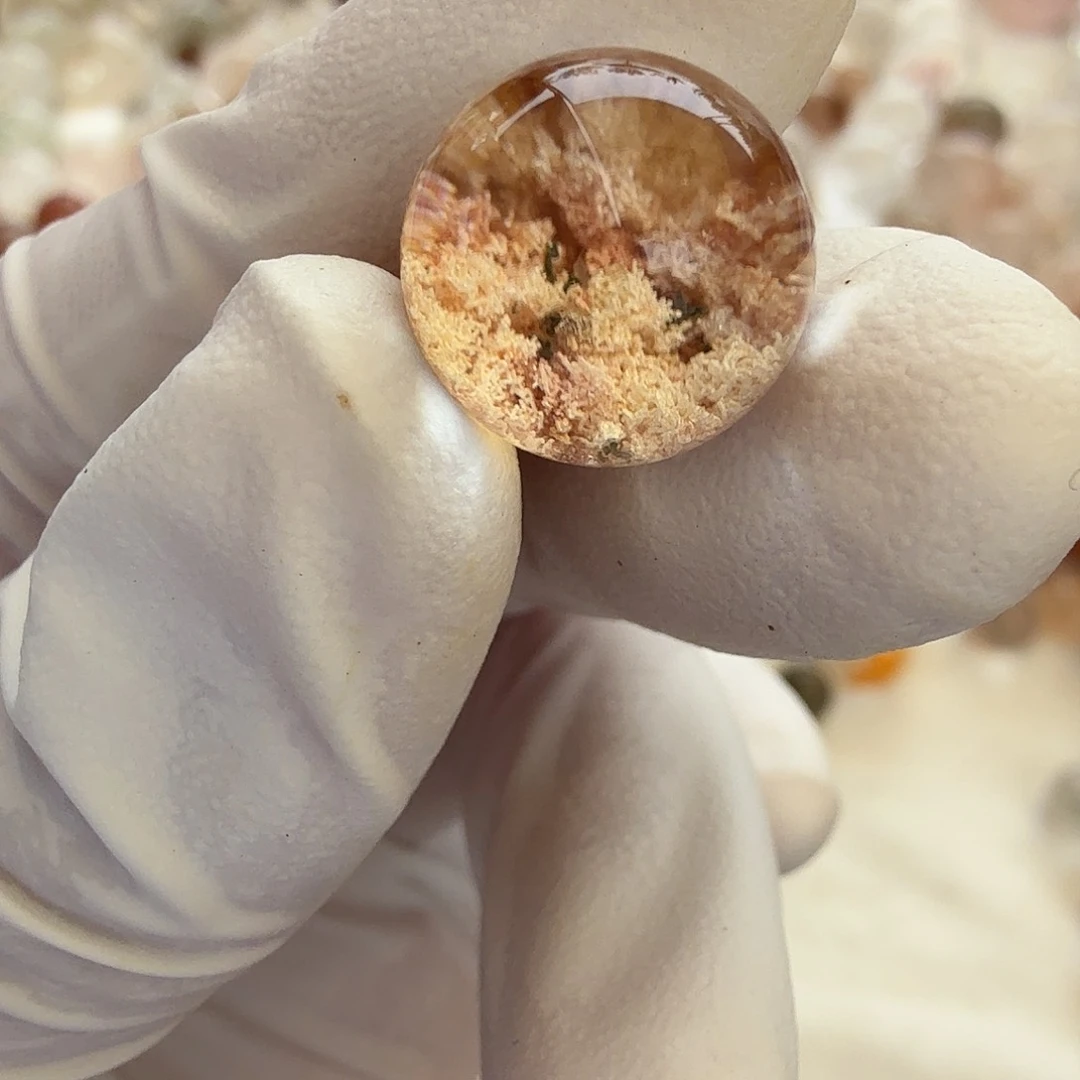 懒***l水晶珠宝半成品未镶嵌彩幽灵12.4mm定制不退换