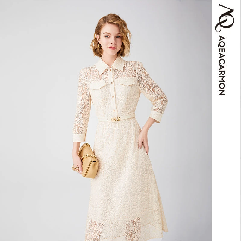 【粉丝专属】雅格上美 秋季女士连衣裙 A24QF69J24 配腰带A24QF91J2