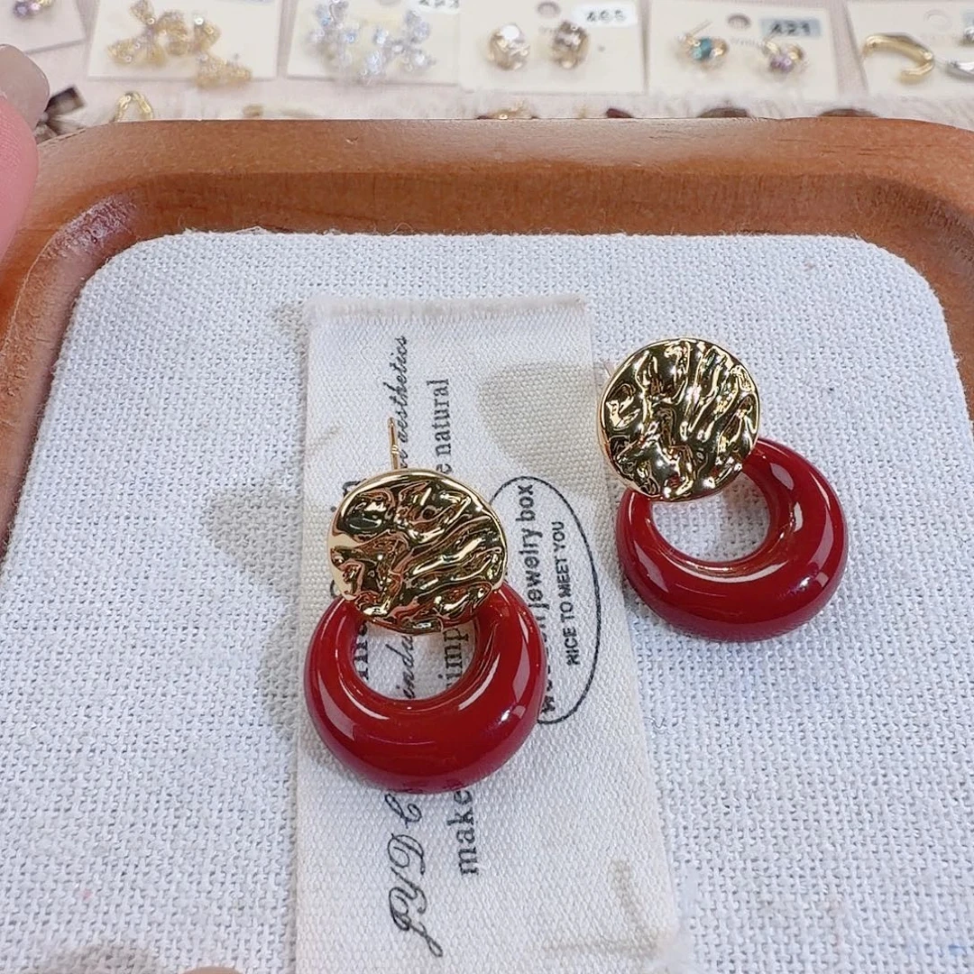 仿珍珠铜合金925银耳钉