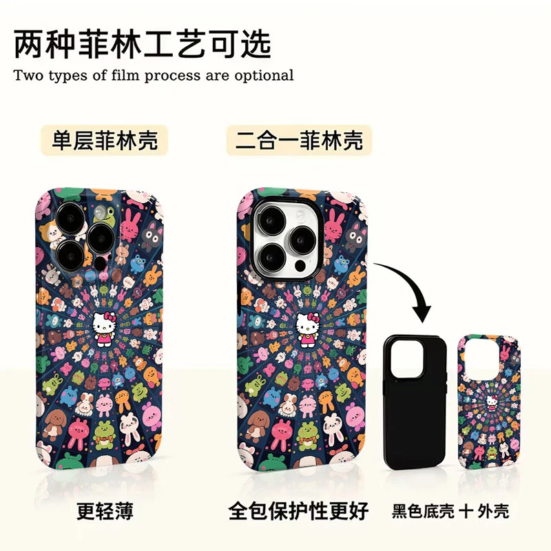 动物KT猫适用苹果17promax小米 vivo华为 oppo一加荣耀手机壳菲林